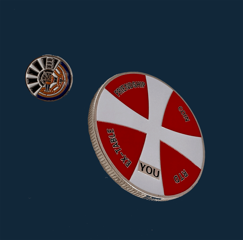 EX-TABLE/RTD Friendshop coin/pin COMBO